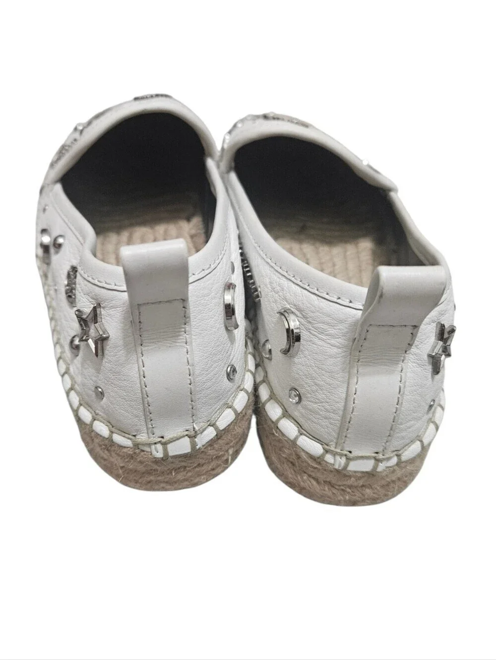Rebecca Minkoff Stud Espadrilles Leather White